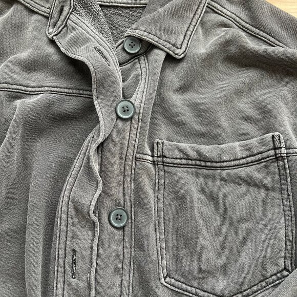 AE Oversized Fleece Shirt Botton Down Shirt - Picture 4 of 4